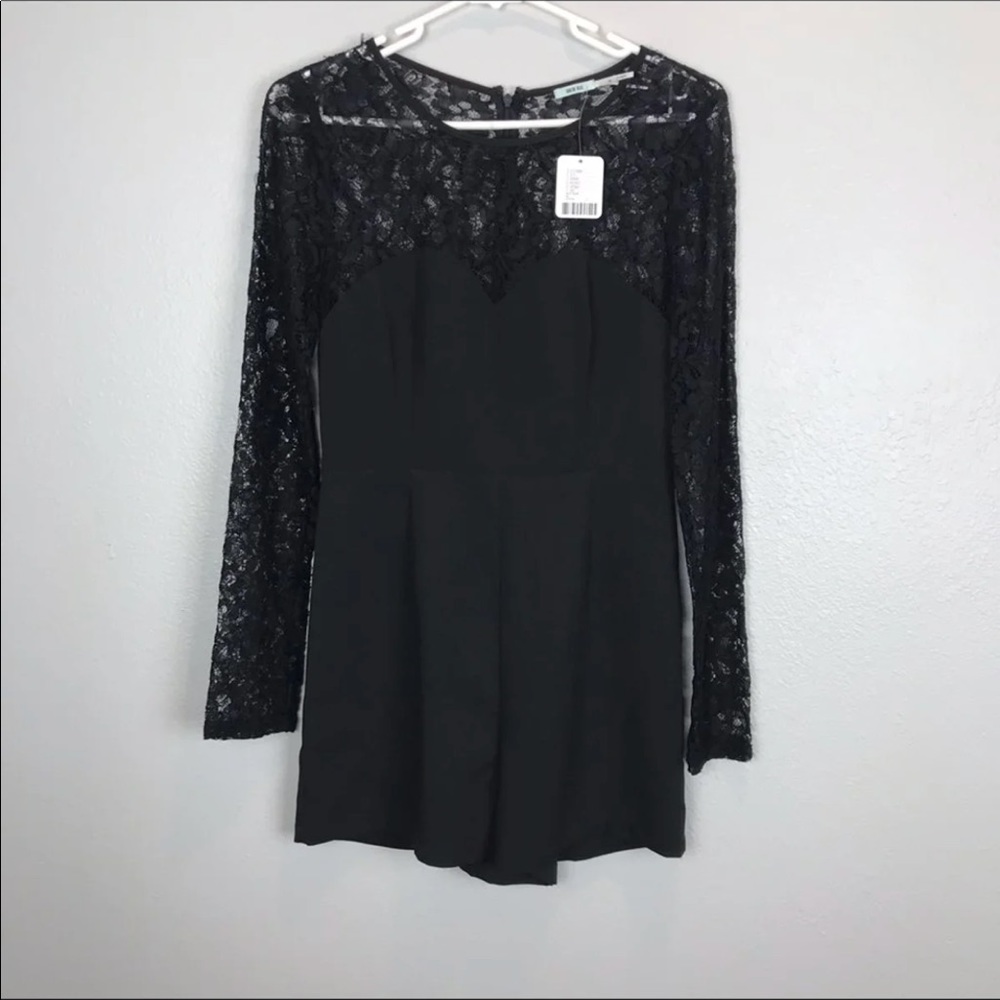 NWT Urban Outfitters Lace Black Romper